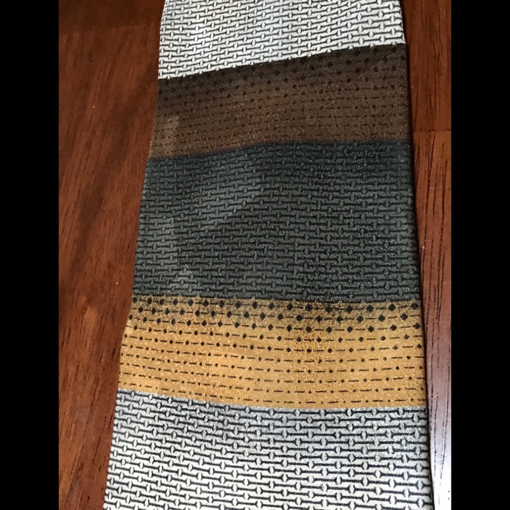 Honors Tie Brown, Yellow and Green